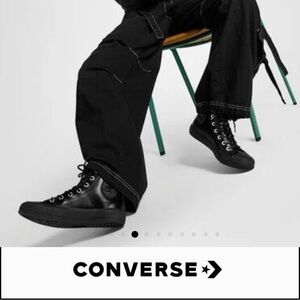 Converse Chuck Taylor Leather High Top Sneakers “Total Eclipse”